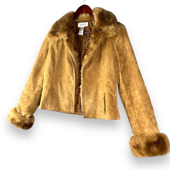 Alfani Suede Jacket w/ Removable Faux Fur Trimmed Quilted Shell Women’s Small - Picture 3 of 16